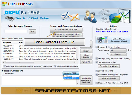 GSM Mobile Mass Messaging software