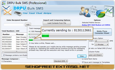 Send Free Text MSG screenshot