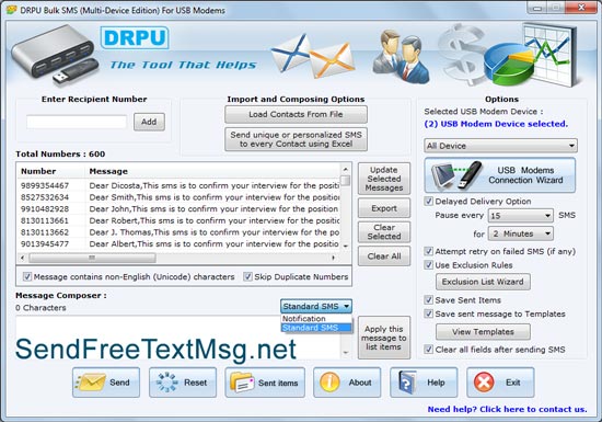 Modem Bulk Text SMS Software Windows 11 download