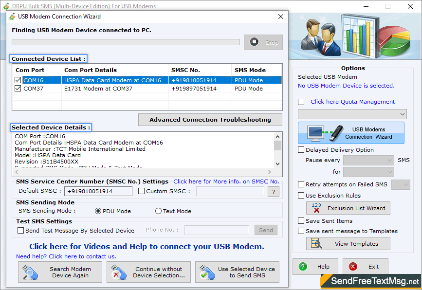 Bulk SMS Software - Multi USB Modem