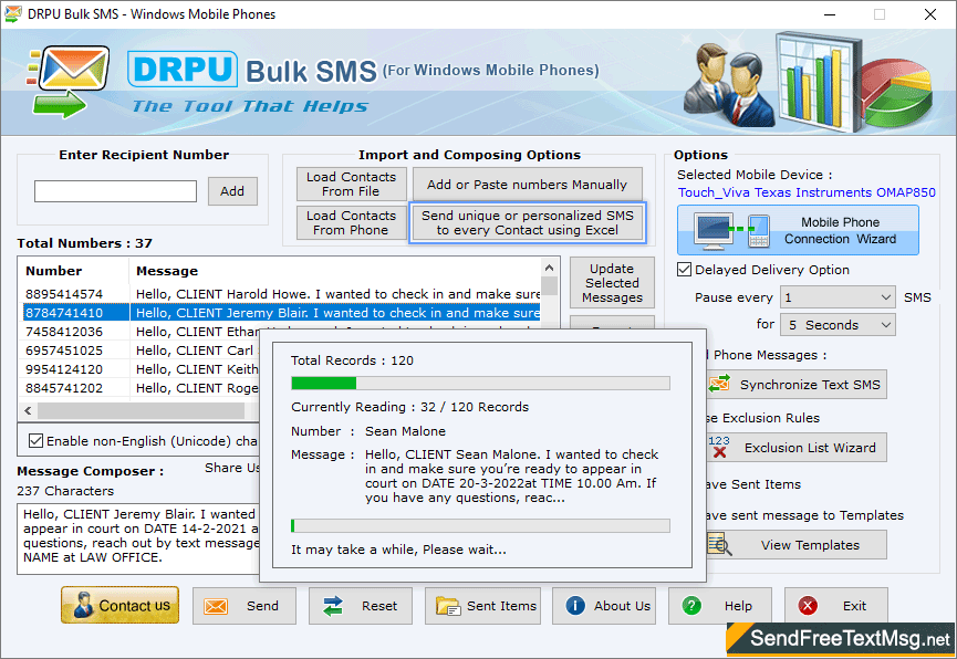 Messaging Sending Process