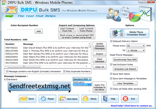 Windows 7 Bulk SMS Service 8.0.1.3 full